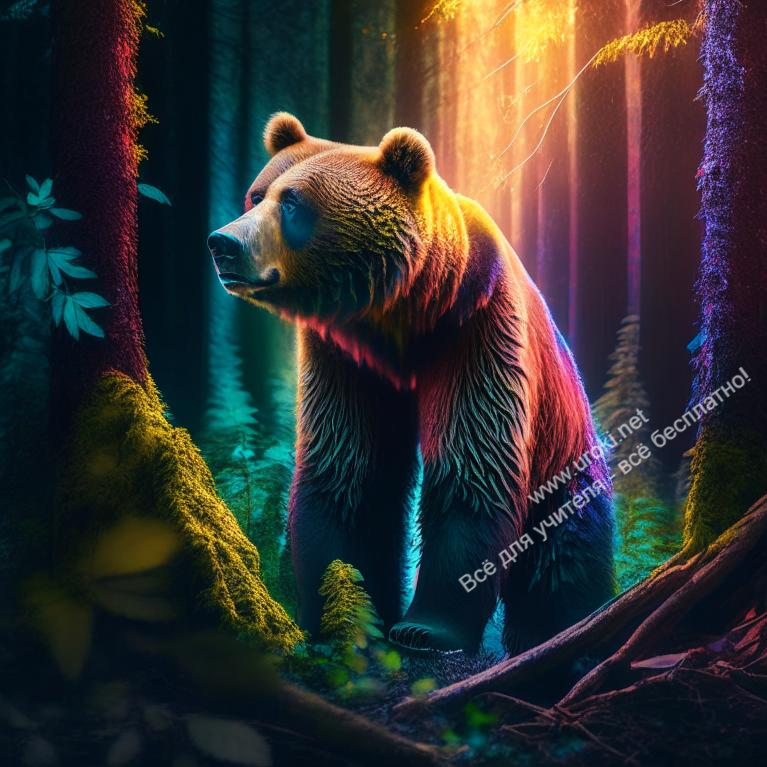 Медведь, лес - Вопросы для географической олимпиады в школе. Тема: "Мир животных. Звери."