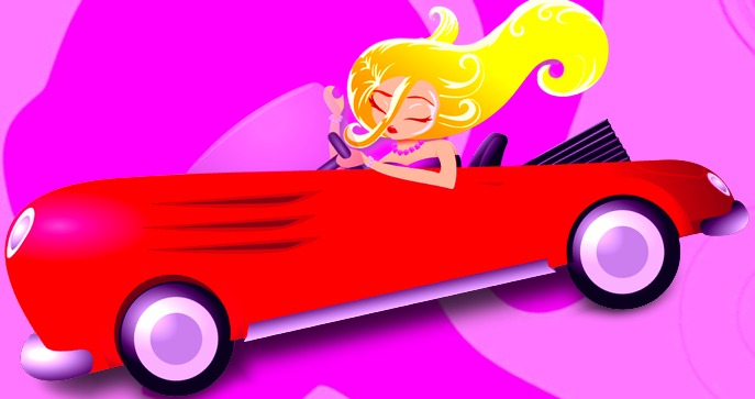 Авто, блондинка, розовый - Юмористическая сценка на 8 Марта: "Авто для самой желанной"