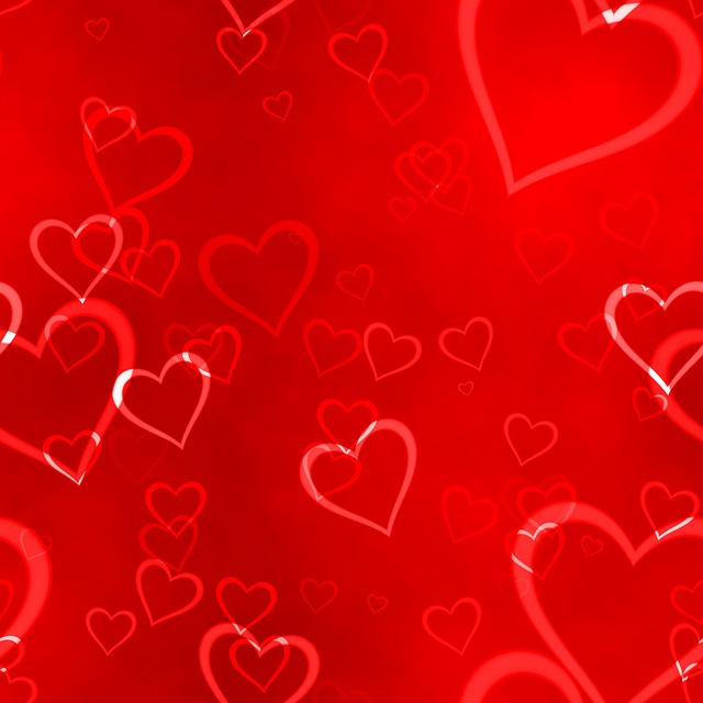 14 февраля - картинка на праздник красные и розовые сердечки